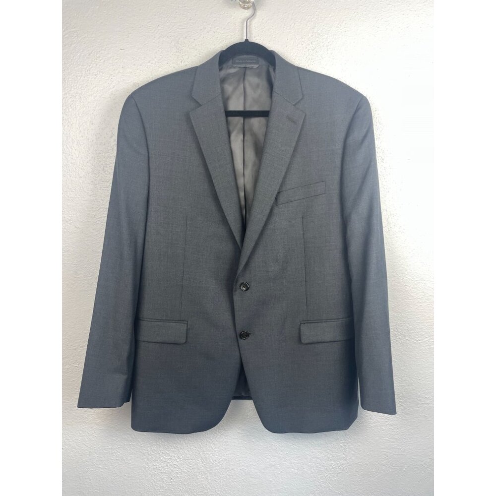 Lauren Ralph Lauren Mens Gray 100% Wool 2 Button Suit Blazer Size 44R